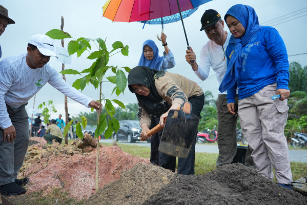 Afni Ajak Warga Rawat Pohon, 5.050 Bibit Ditanam di Jalur Mempura-Dayun