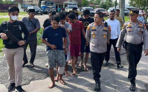 1 Orang Didor, Polres Bengkalis Tangkap 10 Diduga Pencuri Kabel Pertamina