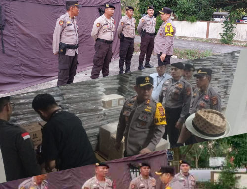 Pastikan Kondisi Logistik Pemilu, Kapolres Siak Cek Gudang KPUD Siak