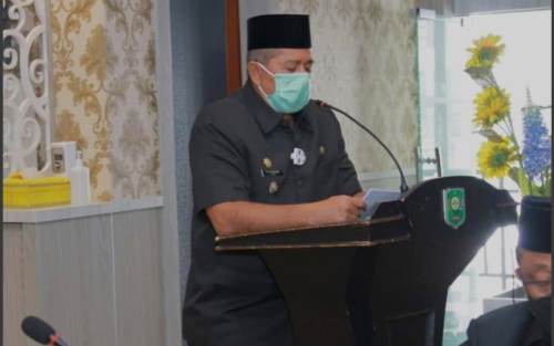 Bupati Siak Sampaikan LKPJ Tahun 2020 Dalam Rapat Paripurna