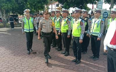 Polres Asahan Gelat Apel Gabungan Operasi Patuh Toba 2019