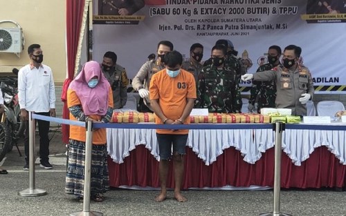 Polisi Tangkap Kurir Sabu 60 Kg Jaringan Internasional