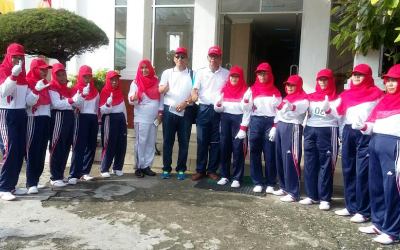 HUT RI Ke-70, Pemkab Rohil Gelar Lomba Senam Dan Gerak Jalan Lansia