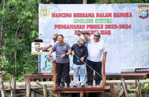 Menjelang Pemilu 2024, Polres Siak Gelar Mancing Bersama