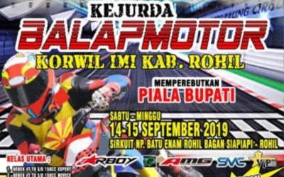 IMI Rohil Gelar Kejurda Balap Motor Piala Bupati 2019