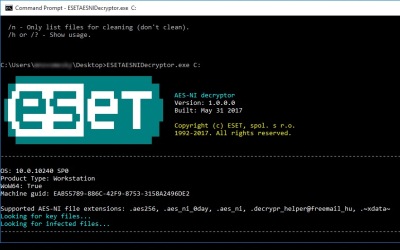 ESET Keluarkan Decryptor Ransomware AES-NI