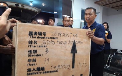 Tiba di Bandara Soetta, Jenazah Sutopo Dibawa ke Rumah Duka