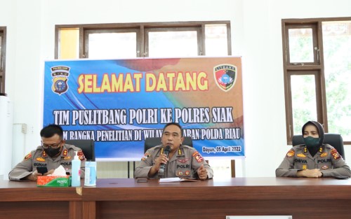 Tim Puslitbang Polri Lakukan Penelitian di Polres Siak