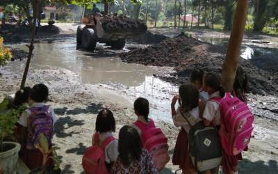 SDN 017722 Huta Padang Sering Banjir, Kepsek Surati Dinas