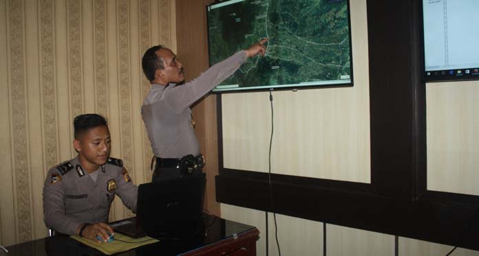 Mantap, Polres Kuningan Pantau Kebakaran Hutan Lewat Satelit