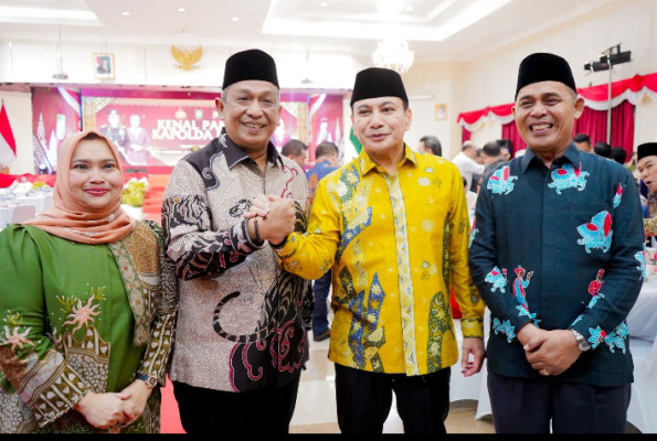 Bupati Bengkalis Kasmarni Hadiri Kenal Pamit Kapolda Riau