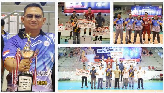 Tim Putra Polres Siak Juara Open Tournament Voli Kapolda Cup Riau 2024