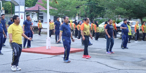 Bangun Sinergitas, Tiga Institusi Penegak Hukum di Rohul Gelar Senam Bersama