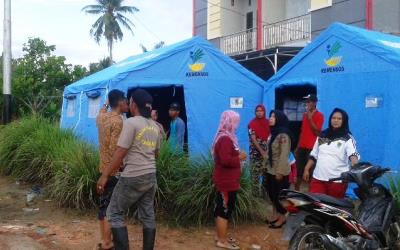 Ribuan Warga Kabupaten Rohil Mengunsi Akibat Banjir