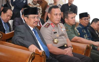 Polda Sumatera Selatan Hadiri Pelantikan Rektor UMP