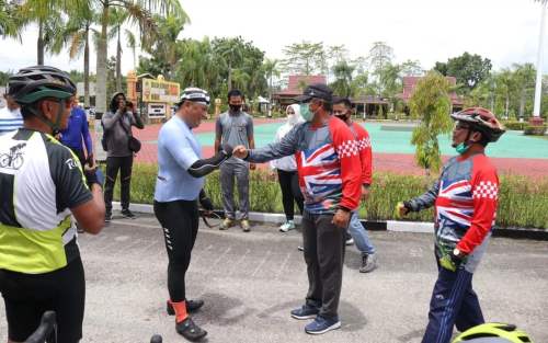 Kapolda Riau Kembali Laksanakan Gowes di Siak