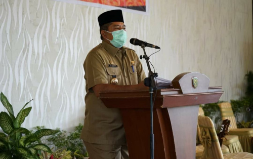 Bupati Siak Afedri Luncurkan Bantuan Beras PPKM 2021