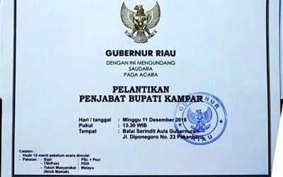 Syahrial Abdi Mantan Ajudan Jefry Noer Jadi Pj Bupati Kampar