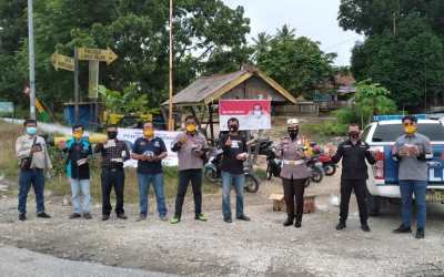 IWO Bagikan Masker Gratis Bersama Polres Siak