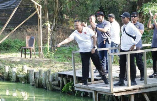 Sambut Hari Bhayangkara ke-78, Polres Siak Lomba Mancing