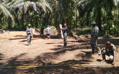 Satgas TMMD Kodim 0313 KPR Lakukan Pengkuran Jalan   