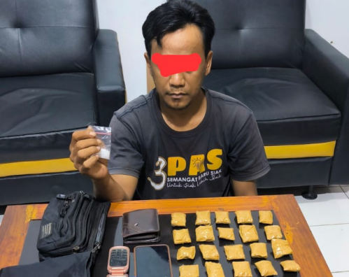 Bandar Shabu di Siak Akhirnya Diciduk Polisi, Barang Bukti 12 Paket