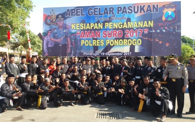 Cegah Bentrok Pendekar Silat, Polres Ponorogo Gelar Apel