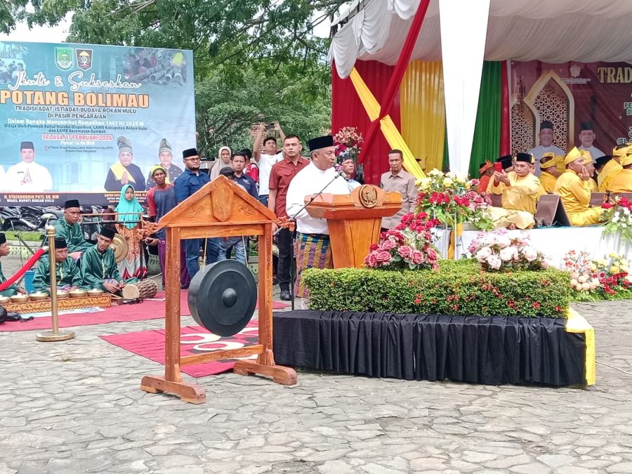 Bupati Anton Pimpin Tradisi Potang Bolimau, Kearifan Lokal Rohul Sambut Ramadhan