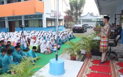 Wakil Walikota Pekanbaru Himbau Siswa Gunakan Masker