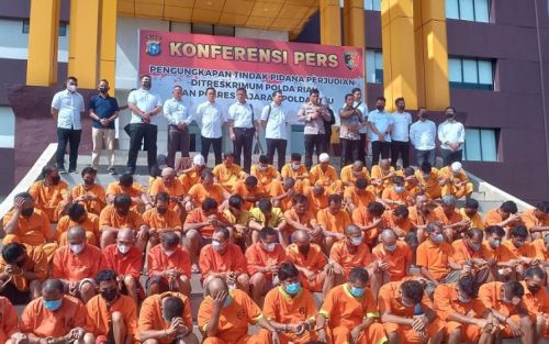 228 Orang Diamankan Polda Riau Terkait 145 Kasus Judi