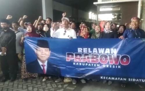 Ratusan Warga Gresik Deklarasi Dukung Prabowo Maju Capres