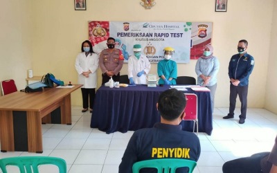Cegah Covid-19, Polsek Panongan Gelar Rapid Test