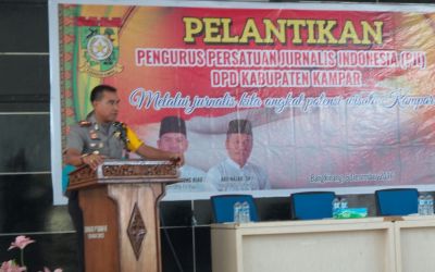 Edi Sumardi Hadiri Pelantikan DPD PJI Kampar