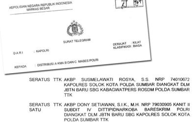 Terkait Persekusi, Kapolres Solok Kota Dicopot