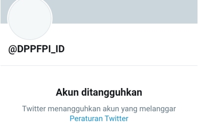 Twitter Suspend Akun FPI, #bubarkanFPI jadi Trending