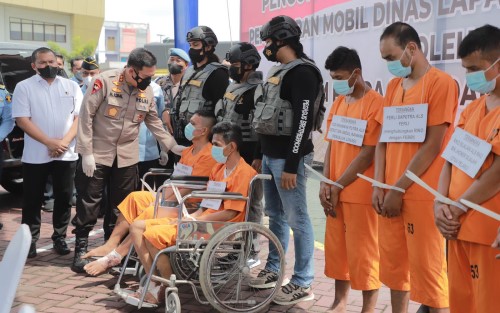 Polda Riau Ringkus 8 Pembakar Mobdin Lapas Kelas II Pekanbaru