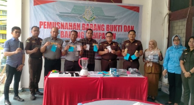 Kejaksaan Meranti Musnahkan BB 44 Perkara Inkracht, Mayoritas Kasus Narkotika