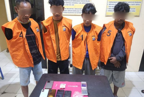 Polsek Sungai Apit Bongkar Jaringan Narkotika, Empat Ditangkap, Pemasok DPO
