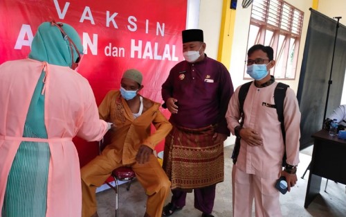 150 Warga Rambah Tengah Hilir Ikut Vaksinasi Gratis Tahap I