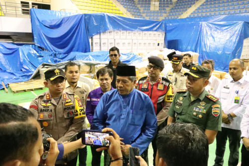 Bupati dan Kapolres Siak Cek Logistik Pemilu Tahun 2024