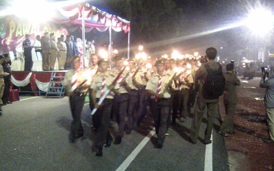 Ribuan Peserta Ikuti Pawai Obor di Bengkalis