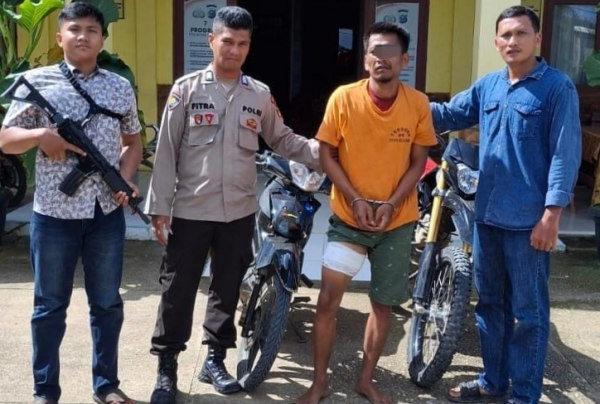 Melawan Saat Ditangkap, Pelaku Curanmor Dihadiahi TImah Panas