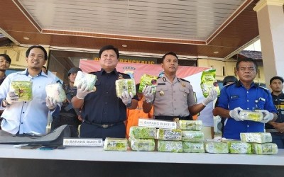 Polres Bengkalis Tangkap Kurir Sabu Seberat 19 Kg