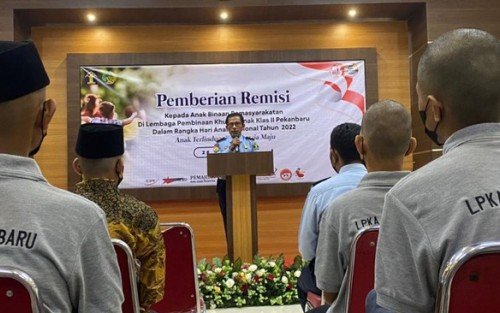 44 Napi Anak di Riau Dapat Remisi, 2 Langsung Bebas