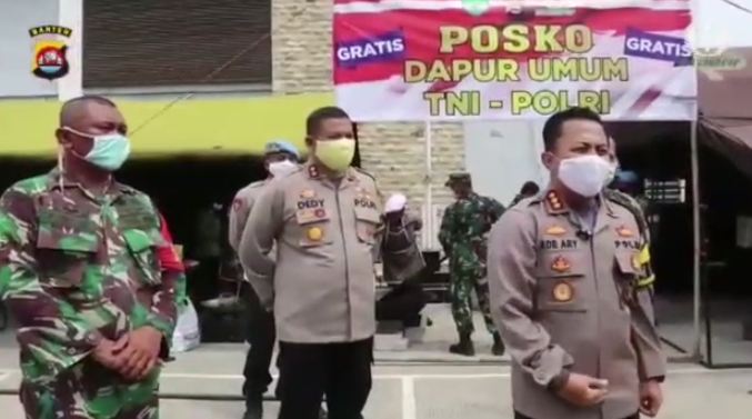 Kapolresta Tangerang Pantau Aktivitas Dapur Umum