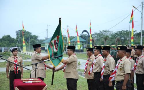 Bupati Siak Alfedri Kukuhkan Saka Wira Kartika Kodim 0322 Siak