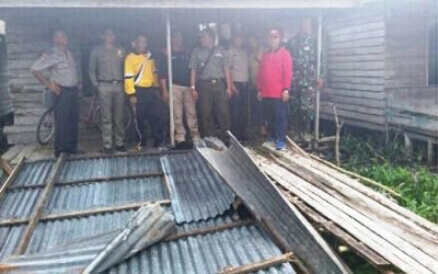 7 Rumah di Inhil Rusak Parah Dihantam Puting Beliung