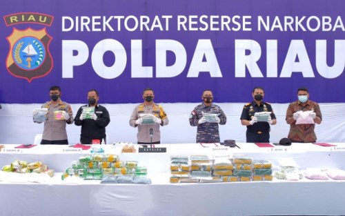 Polda Riau Amankan 80 Kg Sabu dan 68 Ribu Ekstasi