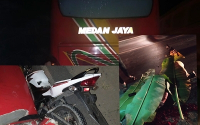 Pengemudi Honda CBR Tewas Ditabrak Medan Jaya