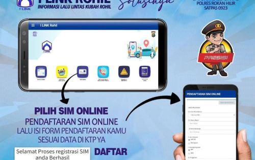 Warga Rohil Bisa Mendaftar SIM Online, Ini Caranya 